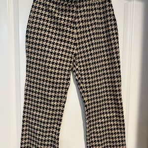 Sanctuary Black and Cream Houndstooth Pants